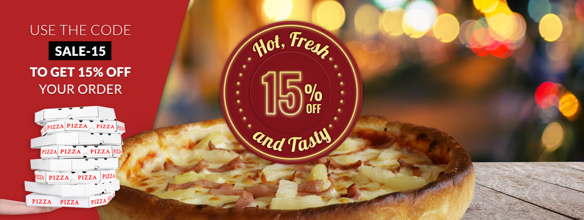 15% off online orders.